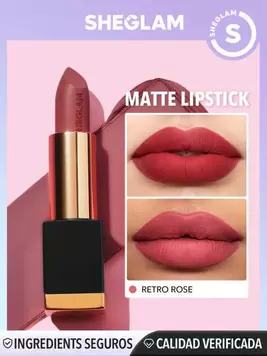 Oferta de SHEGLAM Labial Mate Allure - Retro Rose 20 Colores De Larga DuracióN Labial De Alta PigmentacióN Suave Y Aterciopelado Navidad Regalo De Navidad Invierno DíA De AccióN De Gracias DecoracióN Navideñ... por 1€ en SheIn