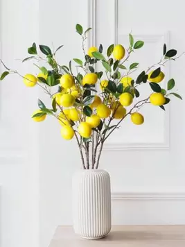 Oferta de Rama artificial de limón de 31,89 pulgadas con decoración de limones amarillos, adecuada para la cocina, boda, fiesta, centro de mesa de la granja, decoración del hogar por 5€ en SheIn