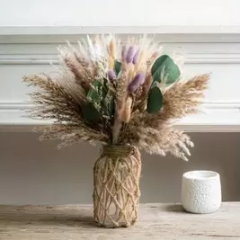 Oferta de Ramo de 52/69 piezas de hierba pampas bohemia, flores secas naturales y esponjosas para arreglos florales de bodas, decoración de paredes, estilo rústico, centros de mesa, Día del Padre, Festival d... por 6,25€ en SheIn