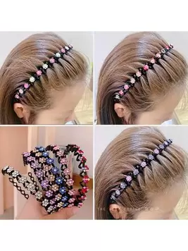 Oferta de 4 piezas Diademas de flores exquisitas adornadas con brillantes rhinestones antideslizantes para niñas y mujeres - Accesorios elegantes para el cabello con diseño floral decorativo - Perfecto para ... por 3,5€ en SheIn