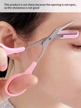 Oferta de 1 pieza Tijeras y peine para cejas, unisex. Peine auxiliar para cejas con tijeras para mujeres y hombres. Herramienta perfecta para recortar cejas con mejor control de la longitud. Recortar cejas, ... por 0,75€ en SheIn