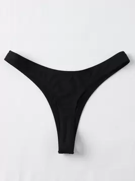 Oferta de Swim Basics Bragas bikini tanga corte alto por 3,49€ en SheIn