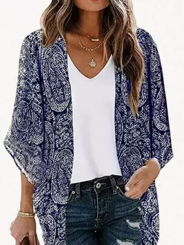 Oferta de INAWLY Camisa de talla grande con estampado all over, para el verano por 9,99€ en SheIn