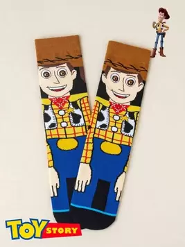 Oferta de Disney 1/5 pares, calcetines de media caña con el icónico diseño de la imagen de Woody de Disney Toy Story, con un patrón vívido y de alta definición, suaves y amigables con la piel, que absorben e... por 1,4€ en SheIn