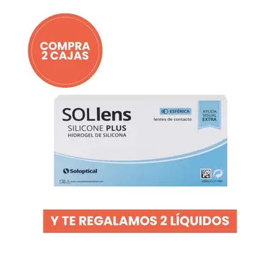 Oferta de Sol-lens Silicone Plus (6 lentillas) por 40€ en Soloptical