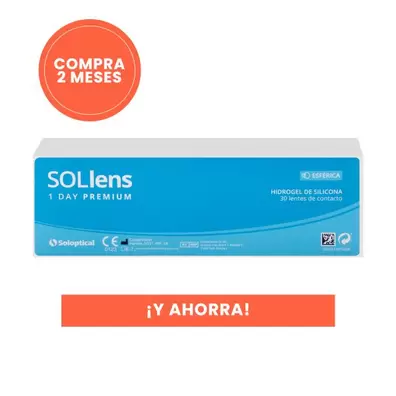 Oferta de Sol-Lens 1 Day Silicone Premium (30 lentillas) por 25€ en Soloptical