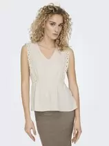 Oferta de Top encaje peplum por 17,49€ en Springfield