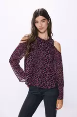 Oferta de Blusa gasa flores lurex por 19,99€ en Springfield