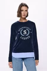 Oferta de Camiseta gráfica chenilla combinada por 15,99€ en Springfield