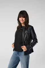 Oferta de Chaqueta Biker por 39,99€ en Springfield