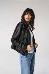 Oferta de Chaqueta Biker por 49,99€ en Springfield