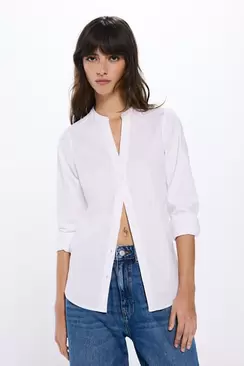 Oferta de Camisa oxford cuello mao por 15,99€ en Springfield