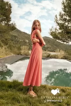 Oferta de Vestido midi "RUBIA" crochet - La Vecina Rubia por 39,99€ en Springfield