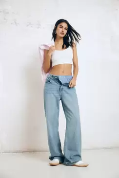 Oferta de Jeans wide leg por 25,99€ en Springfield