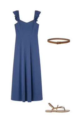 Oferta de Conjunto de cinturón, vestido y sandalia por 87,97€ en Springfield