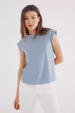 Oferta de Camiseta hombros cristales por 15,99€ en Springfield