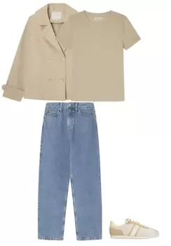 Oferta de Conjunto de gabardina, camiseta, jeans y zapatillas por 185,87€ en Springfield