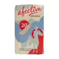 Oferta de Compresas Afectiva extraplana: 20 un. por 0,82€ en Super Alcoop