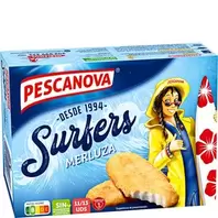 Oferta de Surfers de merluza congelados 400 g por 3,79€ en SUPER AMARA