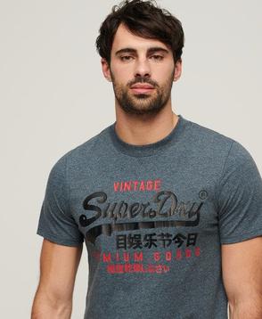 Oferta de Camiseta Vintage con logo bicolor por 39,99€ en Superdry