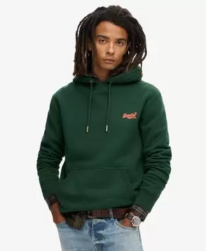 Oferta de Sudadera con capucha y logotipo Essential por 79,99€ en Superdry