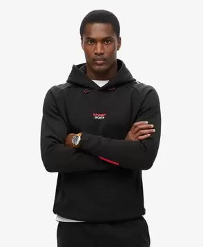 Oferta de Sudadera suelta con capucha y logotipo Sport Tech por 66,49€ en Superdry