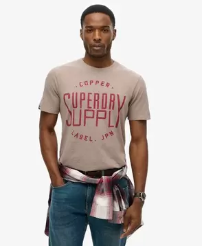 Oferta de Camiseta Workwear de la gama Copper Label por 31,49€ en Superdry