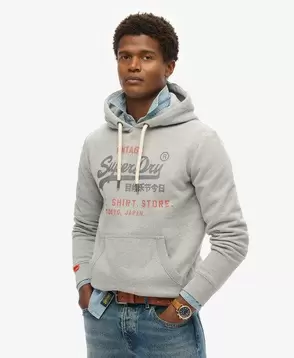 Oferta de Sudadera de corte relajado con capucha y logo Vintage Heritage por 79,99€ en Superdry