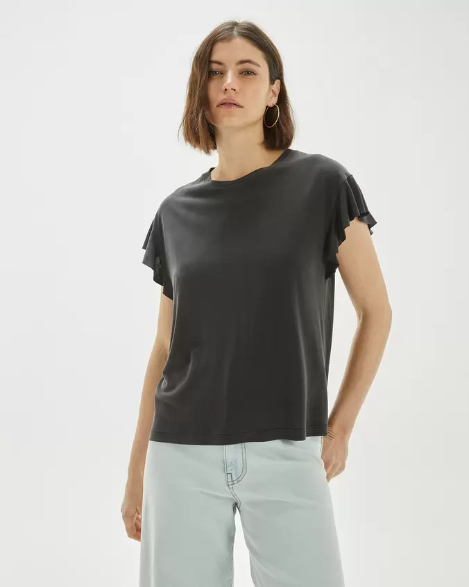 Oferta de Camiseta fluida con pliegues por 39,95€ en System Action