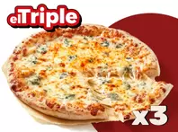 Oferta de El Triple: 3 familiares desde 13,45€ c/u por 40,35€ en Telepizza