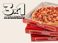 Oferta de 3x1 en tus medianas favoritas a domicilio por 25,95€ en Telepizza