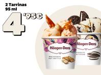 Oferta de 2 Tarrinas Häagen-Dazs (95 ml) por 4,95€ en Telepizza