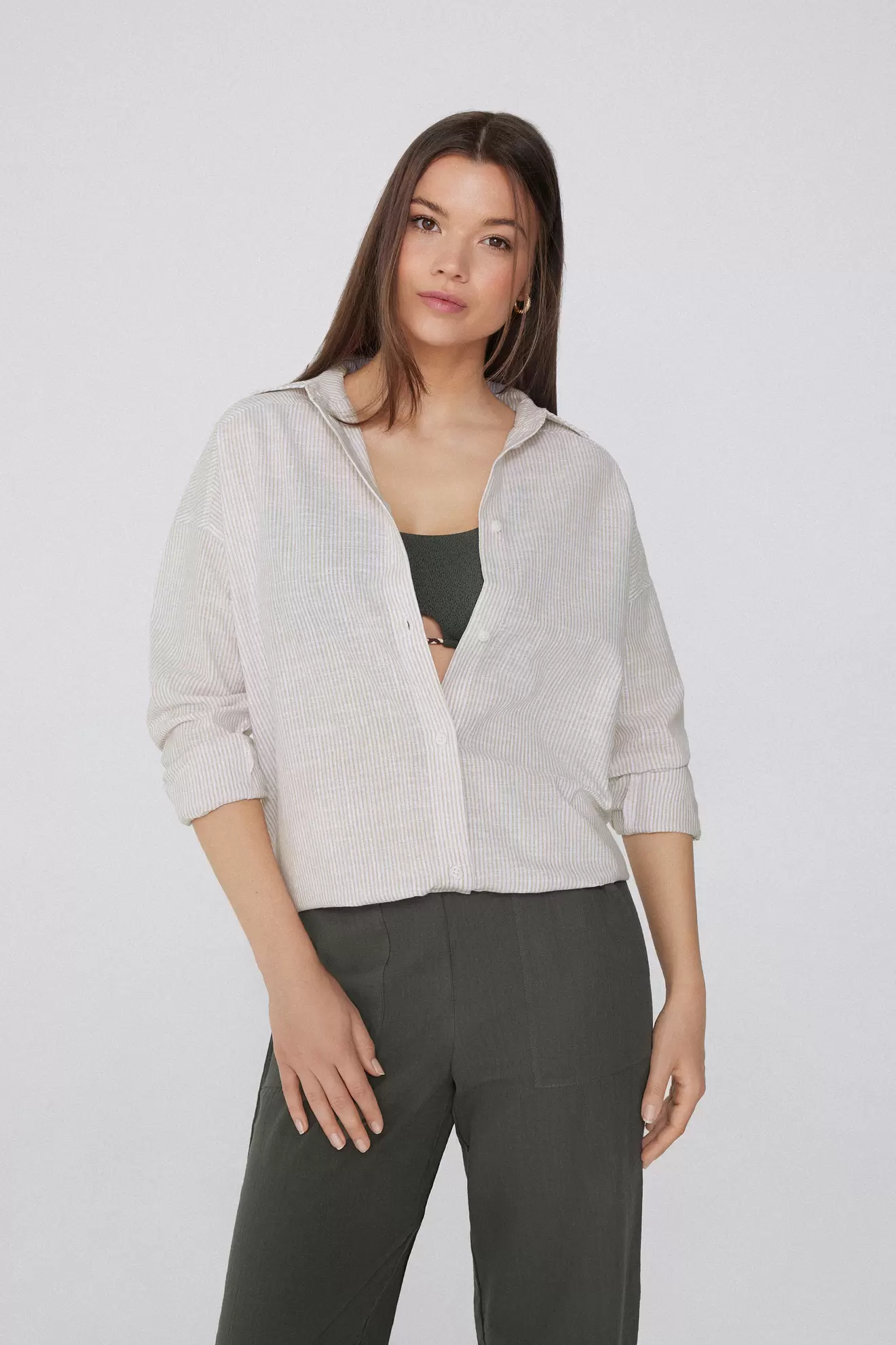 Oferta de Camisa de Manga Larga de 100 % Algodón Superligero por 19,99€ en Tezenis