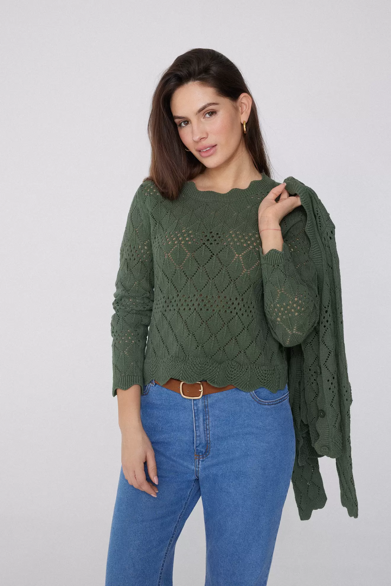Oferta de Jersey de Manga Larga Perforado de Crochet por 25,99€ en Tezenis