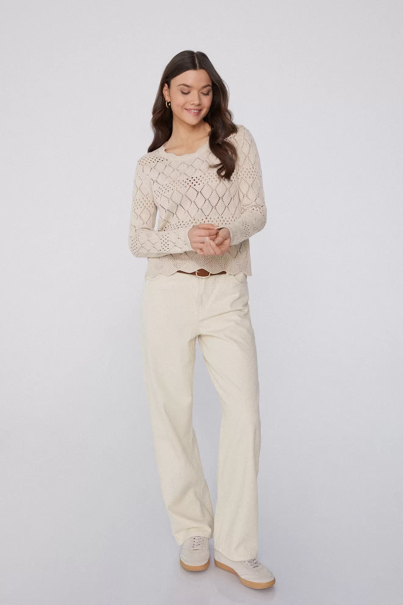 Oferta de Jersey de Manga Larga Perforado de Crochet por 25,99€ en Tezenis