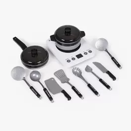 Oferta de SET ACCESORIOS COCINA CON PLACA VITROCERÁMICA INFANTIL por 10€ en Tiendas MGI