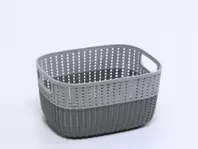 Oferta de CESTA MULTIUSOS BICOLOR GRIS MEDIANA por 5,99€ en Tiendas Mi Casa