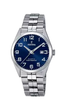 Oferta de RELOJ DE HOMBRE FESTINA CLASSICS F20437/3 CON ESFERA AZUL por 79€ en Time Road