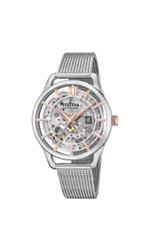 Oferta de RELOJ DE MUJER FESTINA AUTOMATIC SKELETON F20627/1 por 229€ en Time Road