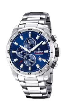 Oferta de RELOJ FESTINA TIMELESS CHRONOGRAPH F20463/2 AZUL CORREA DE ACERO, HOMBRE por 149€ en Time Road