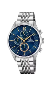 Oferta de RELOJ DE HOMBRE FESTINA TIMELESS CHRONOGRAPH F20285/3 CON ESFERA AZUL por 139€ en Time Road