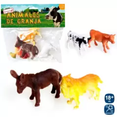 Oferta de ANIMALES GRANJA 4 PCS EN BOLSA por 2,95€ en Tió Sam