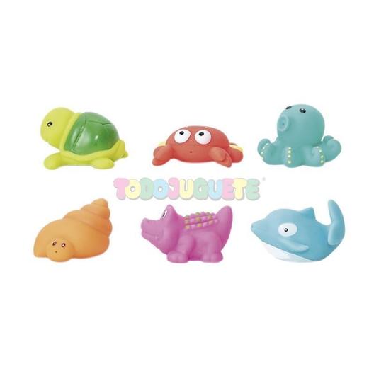 Oferta de Bote 6 juguetes baño ocean Olmitos por 7,95€ en Todojuguete