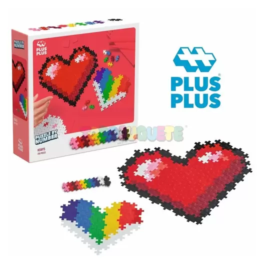 Oferta de Plus Plus Puzzle By Number Corazones 250 piezas por 13€ en Todojuguete