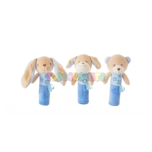 Oferta de Sonajero Pito Conejo / Perro / Oso Azul 16cm por 5,95€ en Todojuguete