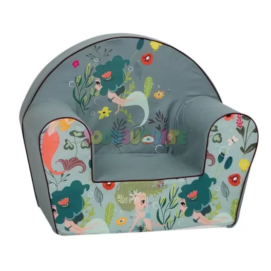 Oferta de Sillón Infantil Gris Sirena Fondo Marino por 29,95€ en Todojuguete