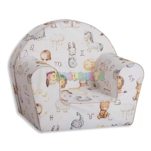 Oferta de Sillón Infantil Beige Animalitos y Símbolo por 29,95€ en Todojuguete