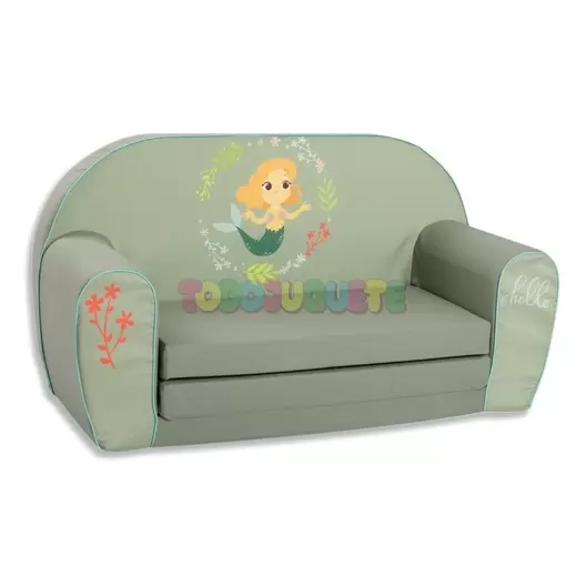 Oferta de Sofá Infantil Verde Sirena por 39,95€ en Todojuguete