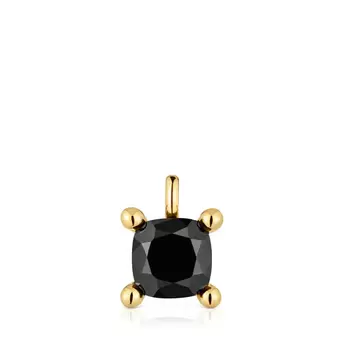 Oferta de Colgante pequeño con baño de oro 18 kt sobre plata y ónix Color Black por 99€ en Tous