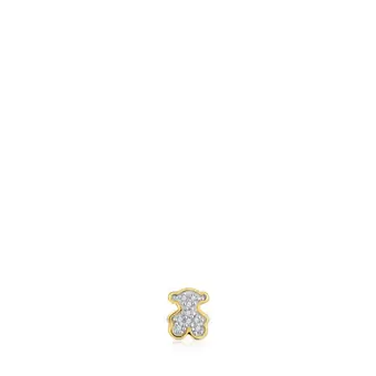 Oferta de Charm TOUS 1950 oso pequeño con baño de oro 18 kt sobre plata y diamantes por 149€ en Tous